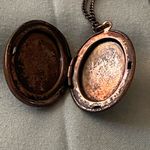 32” Vintage Locket Oval Eiffel Tower Necklace & Pendant Bronze Metal 1”H .75” W Brown Photo 4