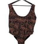 Boohoo NWT One Piece Swimsuit Leopard Print Size 22 Photo 0