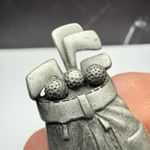 Ms Dee Golf Bag Brooch Brooch Pin With Earrings Pewter Silver Tone For Golfer Photo 11
