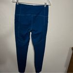 Oiselle  Flyout Cold-weather Run Blue High-Waisted Leggings Photo 8