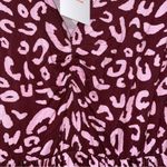 Modcloth  Animal Print Ruched Bust and Sleeves Midi Dress Size Small Photo 2