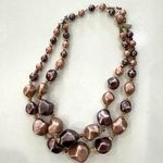 Vintage Pink Purple Double Strand Choker Necklace JAPAN Photo 0