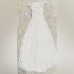 Mac Duggal NEW Ieena For Ivory Ruched ONE SHOULDER Trumpet EVENING Dress GOWN 2 Photo 7