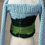 Handmade  Crochet Crop Top Ghost Autumn Fall Halloween OOAK XS Photo 1