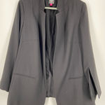 Vince Camuto Black Open Front Jacket with slit sleeves, Size 18W Photo 0