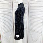 H&M ‎ Velvet Studded Mock Neck Sheath Dress Black Small Long Sleeve Photo 4