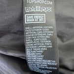 Topshop Black Faux Leather Zip up Lined Short Biker Moto Jacket Size 6 EUC Photo 9