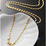 Boutique Unisex 18k Yellow‎ Gold Filled Flat Mariner Chain Necklace, 20” Photo 1