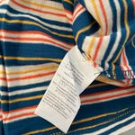 Madewell NWOT Size XL V Neck Cotton Tank Top Teal Cream Stripe Cotton Soft Photo 10