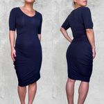 Alexander Wang T by navy blue asymmetric stretch-modal dress size XS extra small Photo 8