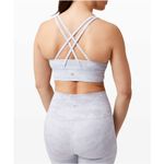 Lululemon  Energy Bra Long Line Size 8 Incognito Camo Alpine White Multi Sporty Photo 1
