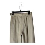 Valentino Miss V Pants Women Small Tan Beige Pleated Straight Leg Trouser Luxury Photo 4