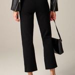 J.Crew Petite Delaney Kickout Sweater Pant Stretch Knit Pintuck Black Medium NWT Photo 1