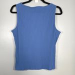 Madewell  Ribbed Sleevless Boatneck Tank Top Size L Cornflower Blue Minimalist Photo 2