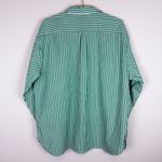 J. Crew Relaxed Cotton Button Up‎ Shirt Green Striped Size XL Photo 6