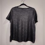 H&M Women's Black Shimmer T-Shirt Top Photo 1