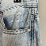 American Eagle Jeans AEO High Rise Mom Size 4 Regular Light Wash Distressed Blue Photo 10