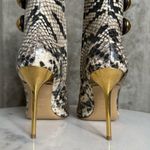Balmain Alma Snake-Effect Leather Ankle Boots Photo 9