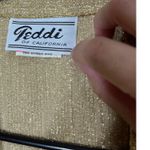 Teddi of California Gold Metallic Blazer Dressy Blouse Vintage Size 14 Photo 4