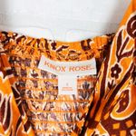 Knox Rose Women's Wide Strap Sleeveless A-Line Dress , Coral Orange Floral Small Photo 7