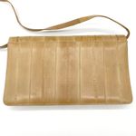 Vintage Eel Skin Womens Shoulder Bag Tan Purse Leather‎ 80s Old Money Elegance Photo 3