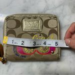 Coach  Poppy Bifold Zip Up Wallet Light Khaki Gold Photo 14