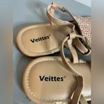 Veittes Beaded SlipOn Beach Metallic Dazzle RoseGold Bling Thong Flat Sandals 10 Tan Photo 12