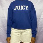 Juicy Couture royal twilight blue raw hem sweatshirt Photo 0