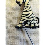 Vintage Necklace Eisenberg‎ Tiger Cat Black White Enamel Pendant Artist Series Photo 6