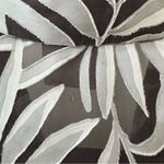 Vintage Mondi Gray & Black Tropical Leaf Pattern Button Down Silk Shirt, Size L Size L Photo 8