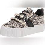 Karl Lagerfeld  Black and White platform embellished vidya pearls sneakers 11 Photo 3