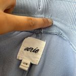 Aerie EUC  Large Baby Blue Velour Super Flare Drawstring Pants Sleep Everyday Photo 4