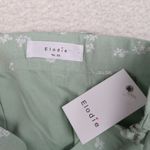 Elodie  Knee Length Skirt Green White Women's XS Ditzy Floral Pattern Tiered Belt Photo 2