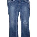 Silver Jeans Aiko Bootcut low rise jeans with shiny lace embroidered pocket 27 Photo 0