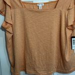 Tribal Jeans women’s top mango and white striped Photo 1