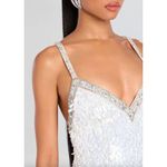 retrofete Ivana Sequin Rhinestone Mini Dress White & Silver Womens Size XS Photo 8