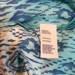 American Eagle Outfitters Women’s Large Neon Green Blue Backless Print Shirt Photo 6