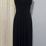 Boden Women Black V Neck Sleeveless Maxi Dress Flowy Empire Waist Ruched Sz 14R Photo 0
