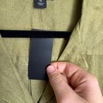 Jason Wu  NWT Linen Blend Green Dip Dye Long Sleeve Top F22 Photo 2