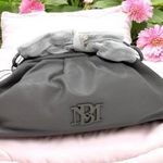 Badgley Mischka NWT  Wrapped Frame Clutch Vegan Faux Leather Grey Photo 0