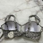 Coco reef  Underwire Bra Bikini Bandeau Top Size 32/34D Brown Animal Convertible Photo 3