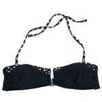 Catalina Collections by Bikini Top Removable Cups Halter Polka Dot Black White L Photo 0