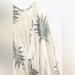 ZARA Wrinkled Effect Printed Satin Maxi Dress in Ecru & Sage Green Size Medium Photo 7