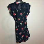 No Boundaries  Black Rose Floral Eyelet Lace Belted Sundress Photo 1
