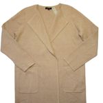 J.Crew NWT Juliette in Heather Khaki Open-Front Collarless Sweater Blazer S Photo 2