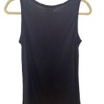 Tory Burch Dark Navy Blue Button Accent Tank Blouse Size Small Photo 3