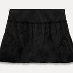 ZARA NWT skort— black ruffle fluid mini skirt with built in shorts Photo 5