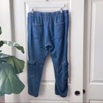 Johnny Was Embroidered Chambray Jogger Cargo Pants Size Large Photo 7