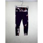 Athleta  Purple Floral Salutation Stash Pocket Magnolia Leggings-Small Photo 80
