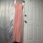Bariano  BHLDN Peach pleated maxi gown size XS bridesmaid wedding‎ guest summer Photo 1